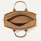 The Weekender in Hazelnut shown open from the top. 