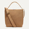 PDP |The Bucket Bag in Hazelnut shown from the front. 