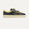 side | The Kids Strap Sneaker in Spruce Camo shown from the side. 
