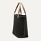 The Lightweight Tote in Black Portobello shown in diagonal view. 