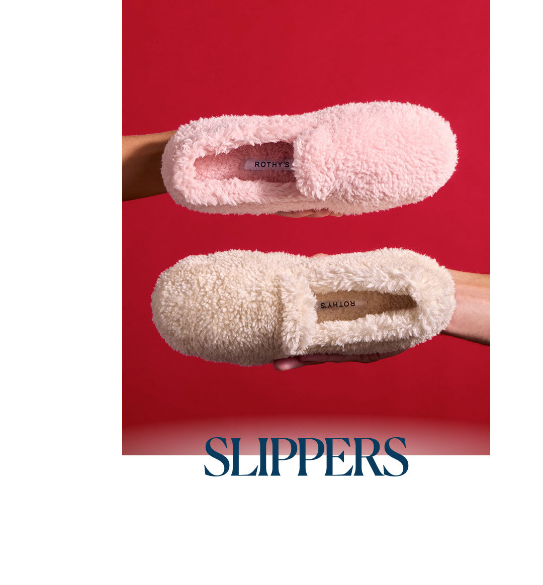 The Teddy Slippers with text overlay 'SLIPPERS'