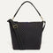 PDP |The Mini Zip Bucket in Black Sand shown from the front. 