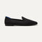 side | The Almond Loafer in Black shown from the side.