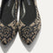 Close up of the toe and vamp on The Point II in Chantilly Noir.