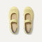 The Kids Mary Jane in Lemonade Open-Knit shown from the top.