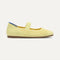 side | The Kids Mary Jane in Lemonade Open-Knit shown from the side.