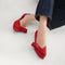 hover | Model wearing The Bow Point II in Cupid. 