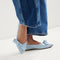 hover | Model wearing The Bow Point II in Powder Blue. 
