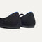 Close up of the heel of The Bow Point II in Siren, with Rothy's signature blue halo.
