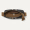 The Casual Crossbody in RCoffee Market Stripe, shown from above, with the interior exposed.