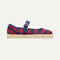 side | The Espadrille Mary Jane in Cherry Tide, shown from the side.