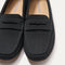 Close up of the toe and vamp of The Daily Driver in Black. 