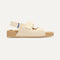 side | The Kids Double Strap Sandal in Conch shown from the side.