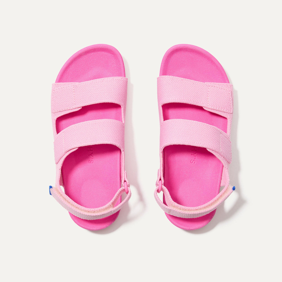 The Kids Double Strap Sandal in Tutu shown from the top.