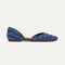 side | The D'Orsay Point in Sea Stripe shown from the side.