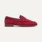 side | The Penny Loafer in ReVelvet Ruby shown from the side. 