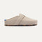 side | The Braid Clog in Dove shown from the side.