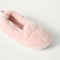 Close up of the top of The Teddy Kids Slipper in Sugar Cookie.