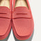 Close up of the toe and vamp of The Men's Driver in Cayenne. 