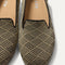 macro | Close up of the toe and vamp of The Daily Loafer in Black Zig Zag. 