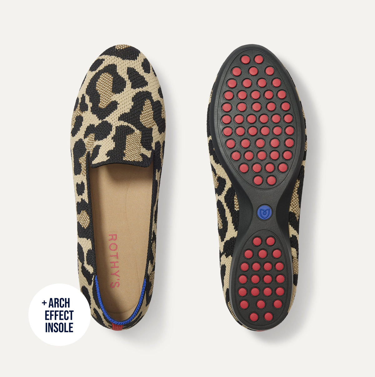 PDP |The Daily Loafer in Desert Cat shown from the top with one shoe showing the outsole. 