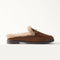 side | The Après Loafer Mule in ReVelvet Cinnamon shown from the side.