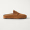 side | The Penny Clog in ReVelvet Caramel shown from the side.