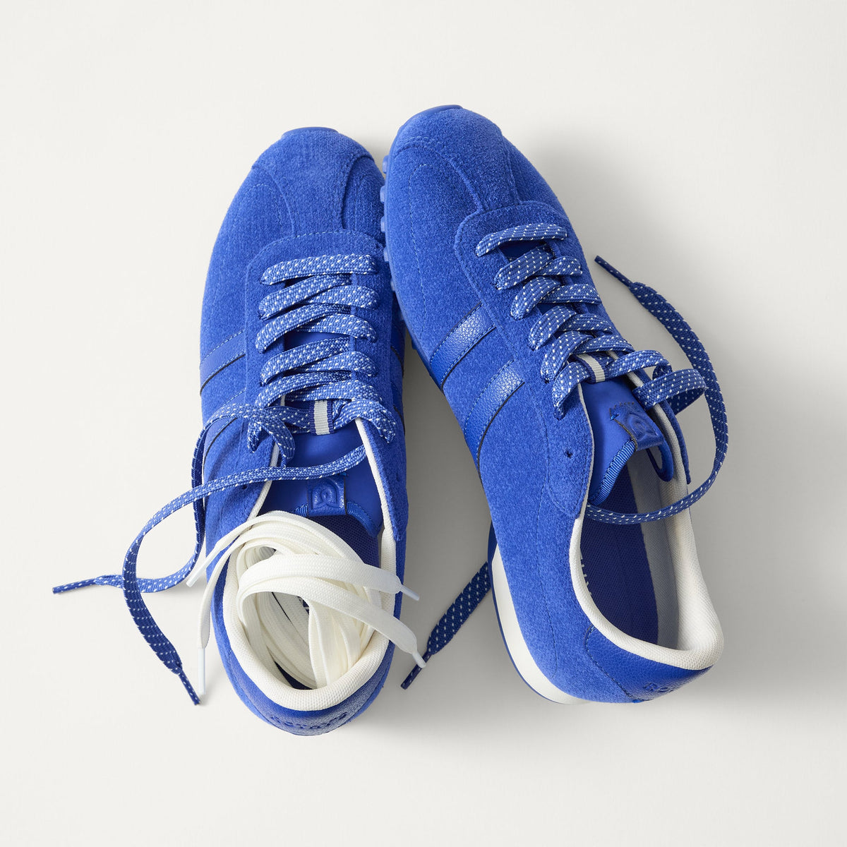 PDP | The Ivy Sneaker in ReVelvet Cobalt shown from the top. 
