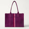 PDP | The Classic Tote in ReVelvet Orchid, shown from the front. 