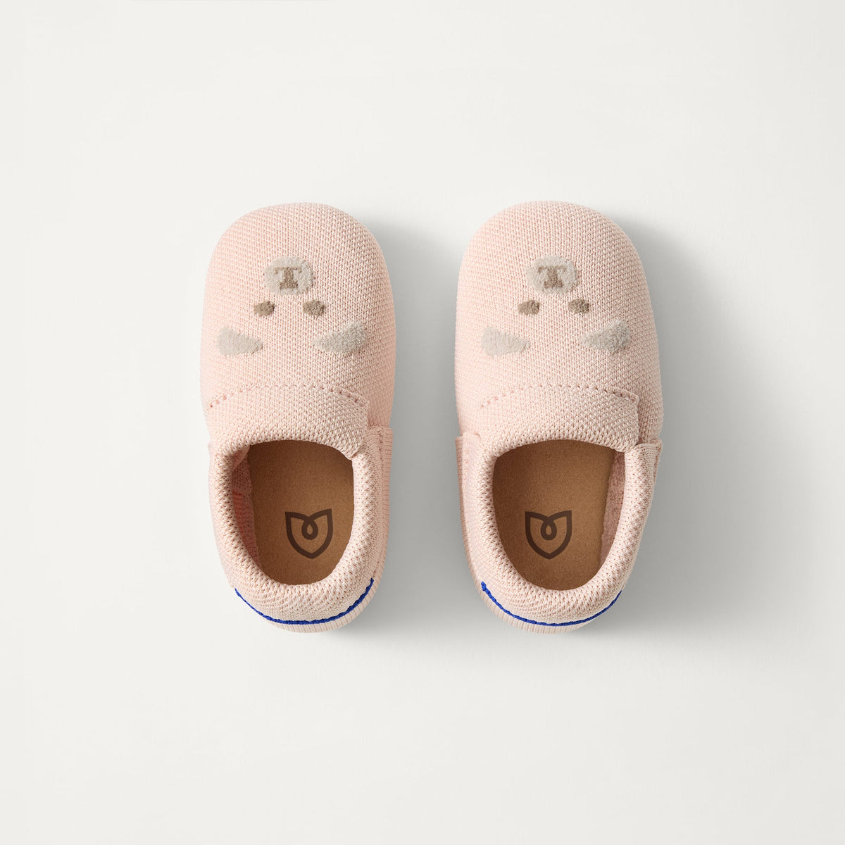 PDP | The Baby Moc in Blush Teddy shown from the top.